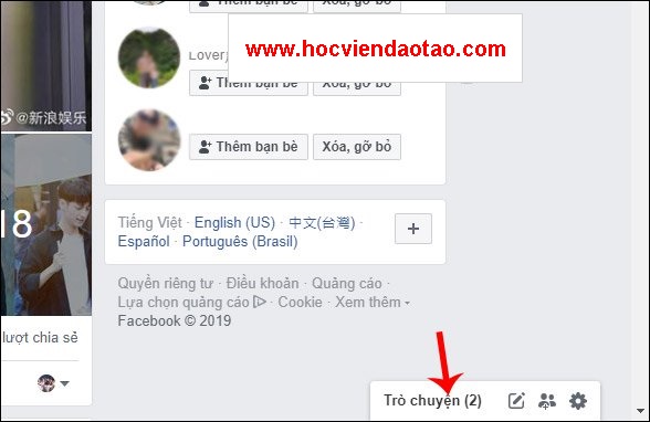 Khung chat Facebook